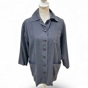 Steve & searle steel navy blue Utility Jacket 3 pockets lightweight lined medium